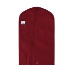 maroon front zip economy garment bag