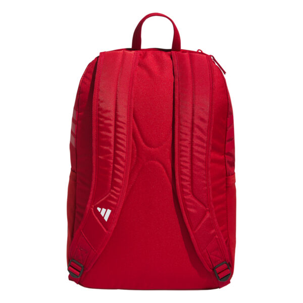 Team Power Red adidas Stadium 4 backpack, back view