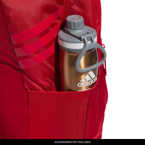 Team Power Red adidas Stadium 4 backpack, pocket detail
