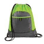 lime/deep smoke Pocket Cinch Sack