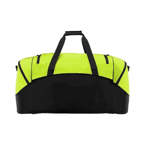safety yellow Colorblock Sport Duffel bag, back view