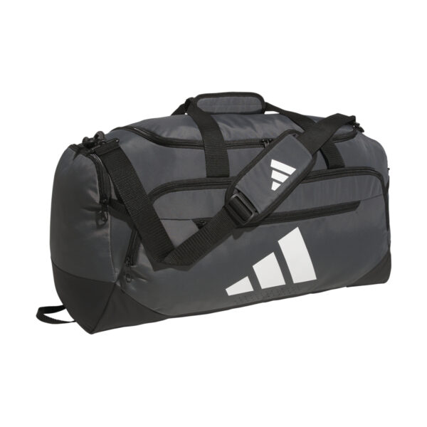 Team Dark Grey adidas Large Defender 5 Duffel bag, front view