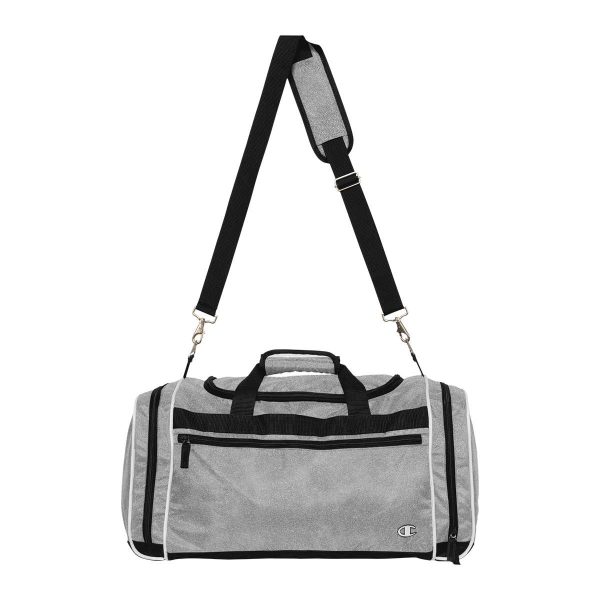 silver Champion All-Around Glitter Duffle Bag, front view