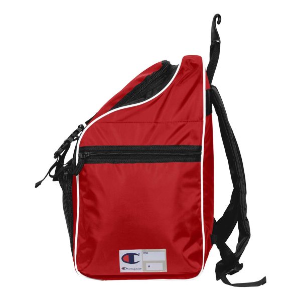 red Champion All-Sport Backpack, side view