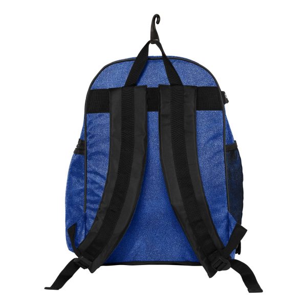 royal blue Champion All-Sport Glitter Backpack, back view