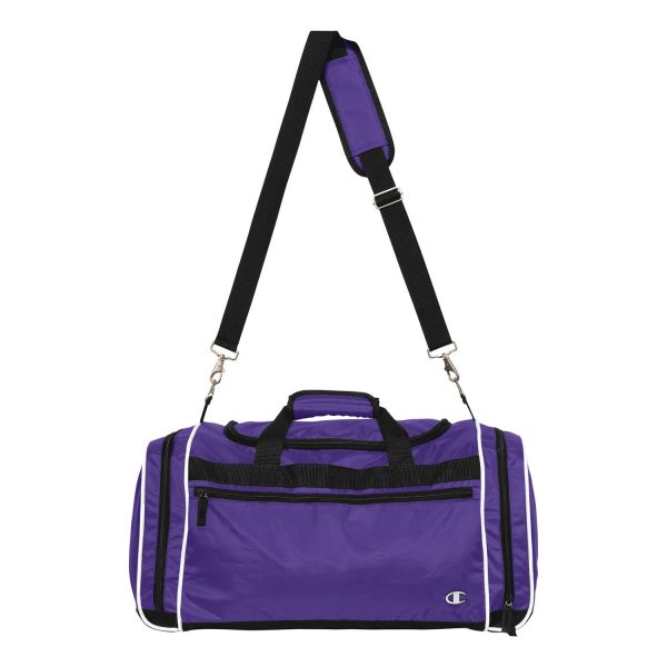 purple Champion All-Around Duffle Bag, front view