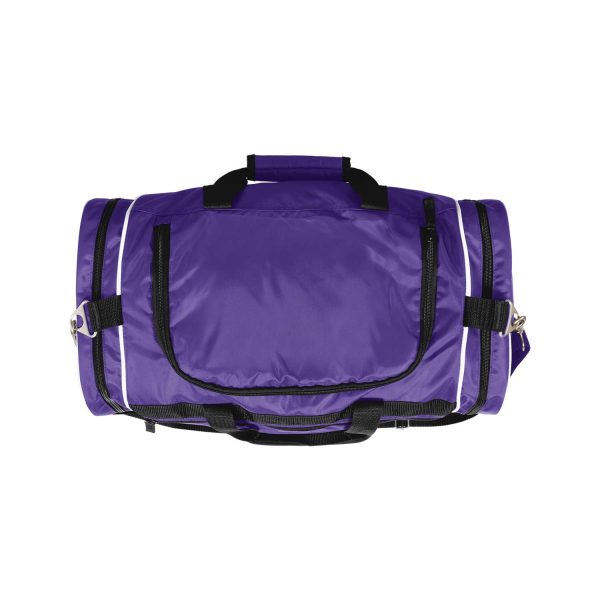purple Champion All-Around Duffle Bag, closed top view