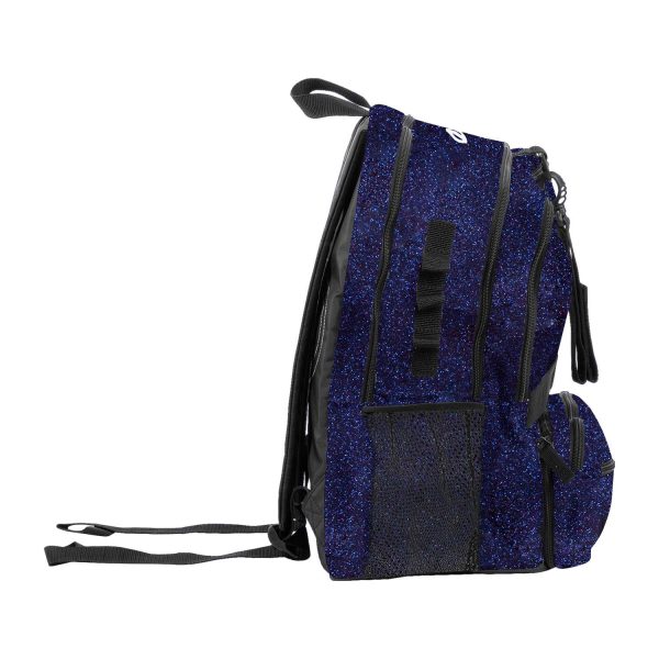 midnight/black Champion Squad Glitter Backpack, side view