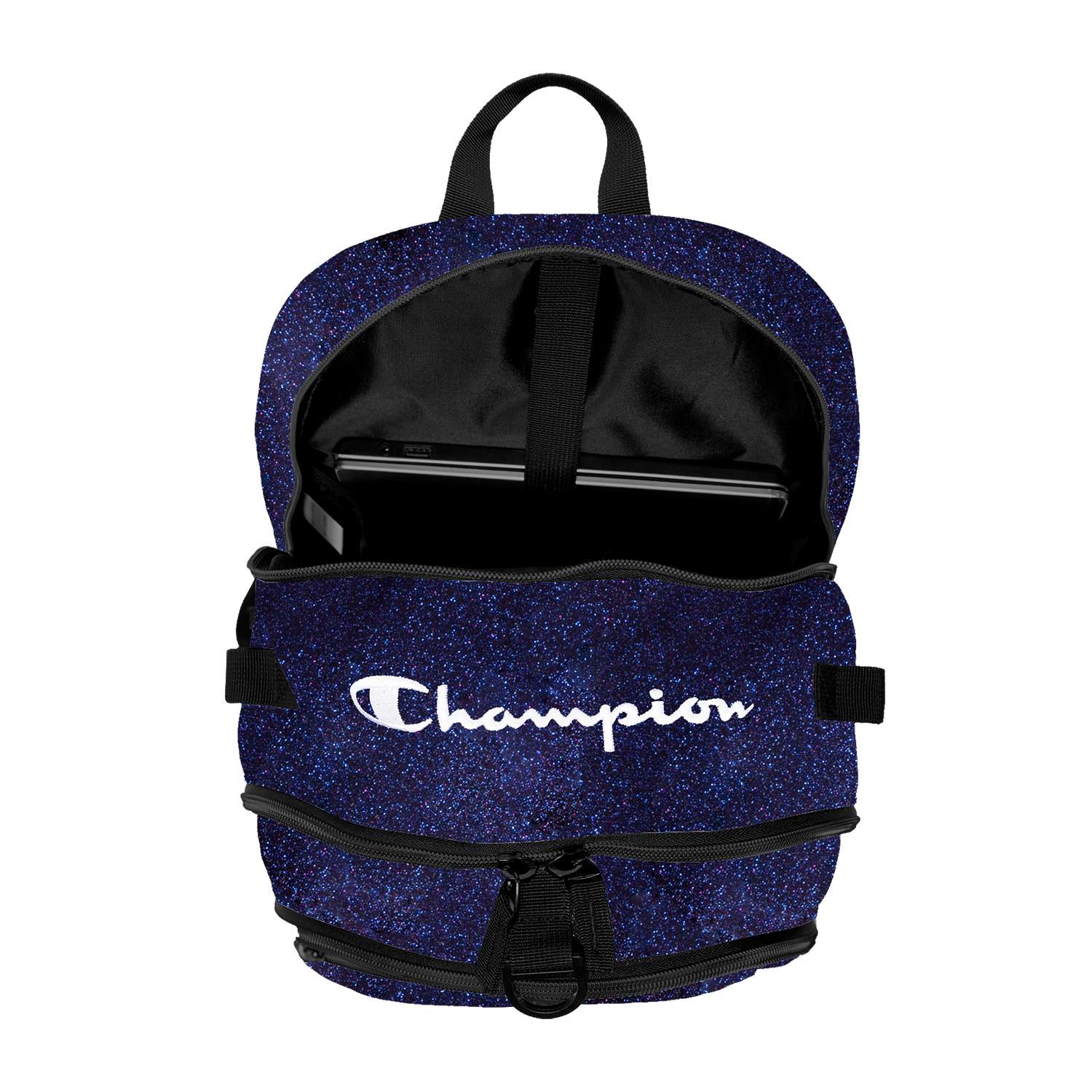 Champion 4034nn Squad Glitter Backpack Rose Gold Glitter Blk
