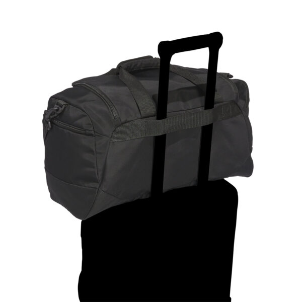 adidas Small Defender 5 Duffel, back view with luggage strap