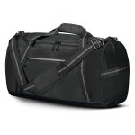 black-black-holloway-rivalry-duffel-bag, angled view