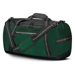 dark-green-black-holloway-rivalry-duffel-bag, angled view