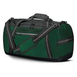 Dark Green/Black Holloway Rivalry Duffel Bag, angled view