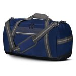 navy-carbon-holloway-rivalry-duffel-bag, angled view