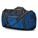 royal-black-holloway-rivalry-duffel-bag, angled view