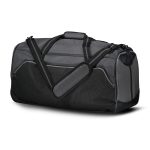 carbon/black/graphite Holloway Rivalry Backpack Duffel Bag, angled view