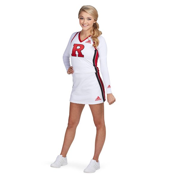 model wearing adidas-custom-cheer-uniform