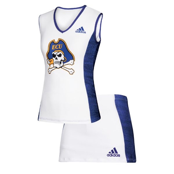 adidas custom dye-sublimated cheer uniform shell and skirt