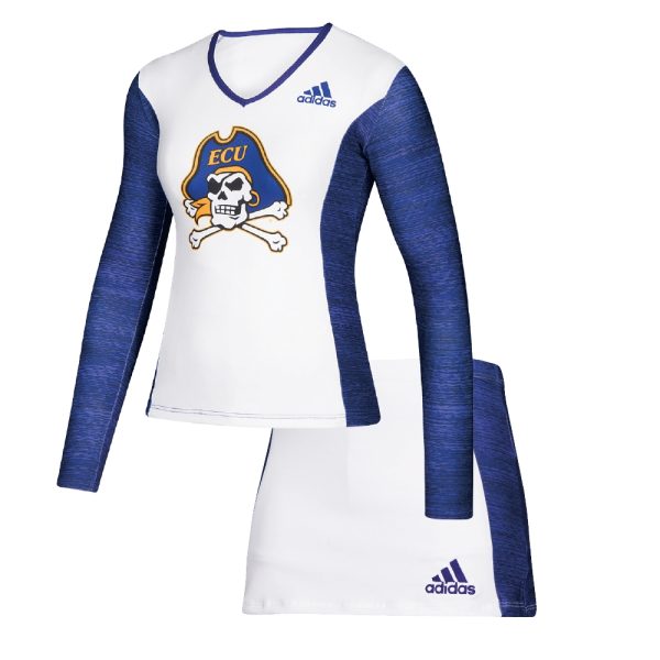 adidas dye-sublimated custom cheer uniform shirt and skirt