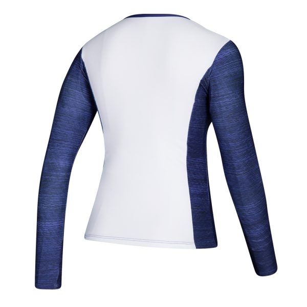 adidas dye-sublimated custom cheer uniform shirt, back view