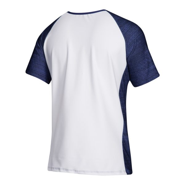 dye-sublimated adidas custom cheer uniform shirt, back view