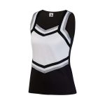 black/metallic silver/white Augusta Pike Cheerleading Shell