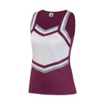 maroon/metallic silver/white Augusta Pike Cheerleading Shell