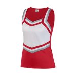 red/metallic silver/white Augusta Pike Cheerleading Shell