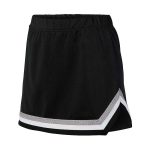 black/metallic silver/white Augusta Pike Cheerleading Skirt