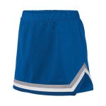 royal/metallic silver/white Augusta Pike Cheerleading Skirt