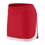 red/white Augusta Action Color Block cheerleading Skort