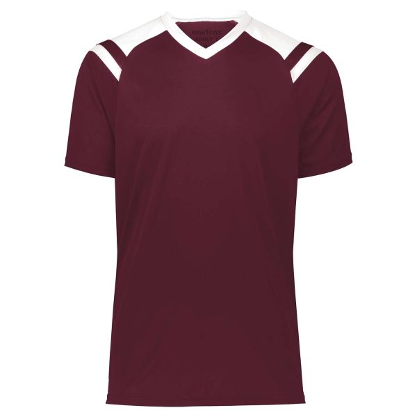 maroon/white High Five Sheffield Jersey, front view