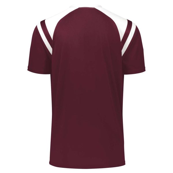 maroon/white High Five Sheffield Jersey, back view