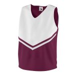 maroon/white Augusta Pride Cheerleading Shell