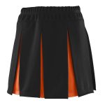black/orange Augusta Liberty Pleated Cheer Skirt