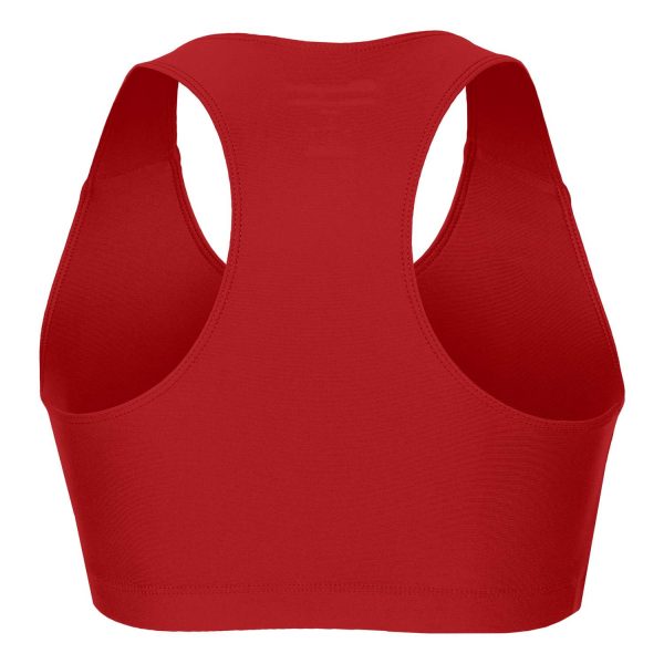 red Champion Essential Racerback Bra, back view