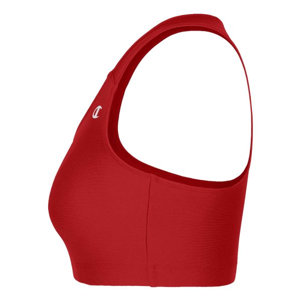 red Champion Essential Racerback Bra, side view