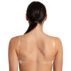 Tan Capezio Adjustable Camisole Bra with with caucasian model, back view