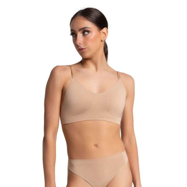 823683_4 tan capezio seamless clear back bra