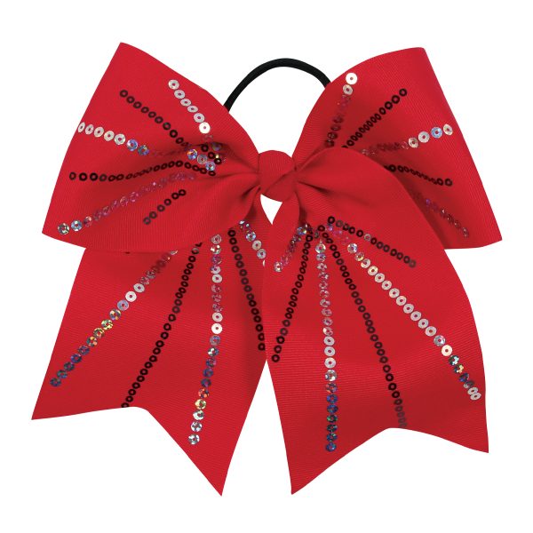 Fireworks Spangles Bow in red
