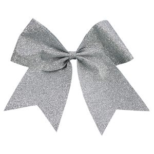 One-Layer Bow with Glitter, silver