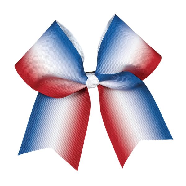 Royal, red, and white ombre Cheerleading Bow