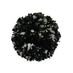 black metallic shoe cheerleading pom