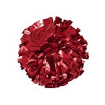 red metallic shoe cheerleading pom