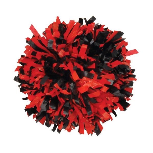 black/red Two Color Plastic Shoe Pom
