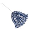 navy/white plastic rooter pom with a long white handle