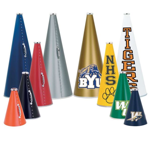color and size selection of Riveted Cheerleading Megaphones