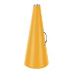 bright gold molded cheerleading megaphone with silver mouth piece and handle