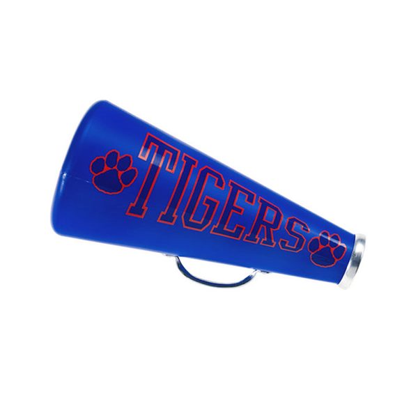 molded megaphone showing custom decals