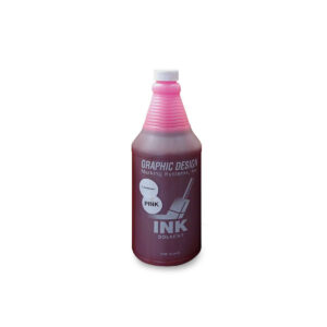 quart size paint refill in fluorescent pink
